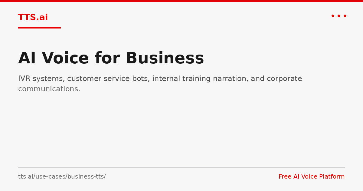 AI Voice for Business - IVR, Training Videos, Corporate Presentations ...