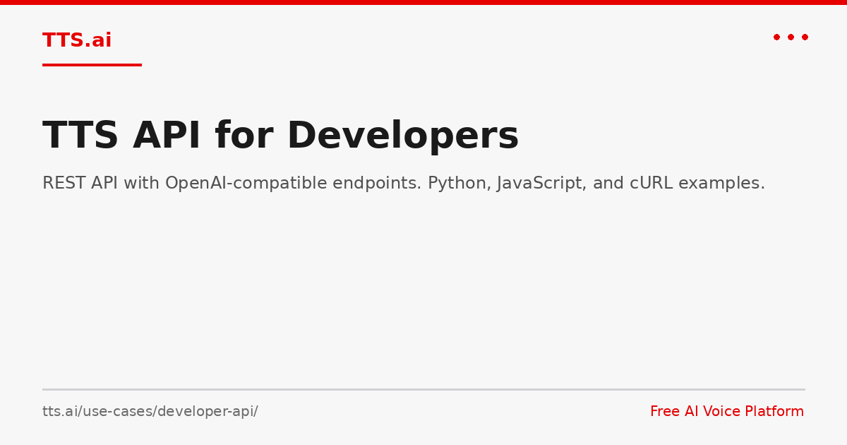 Text to Speech API for Developers - Build Voice Apps, Chatbots, SaaS ...