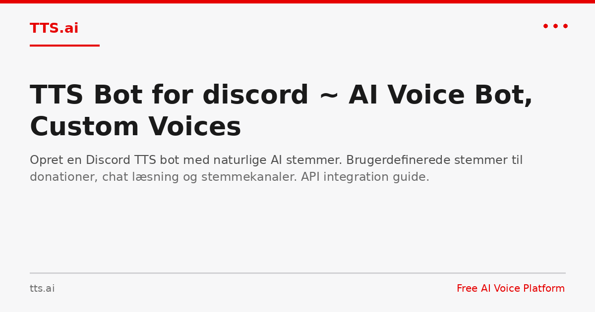 Tts Bot TTS Bot for discord ~ AI Voice Bot, Custom Voices | TTS.ai