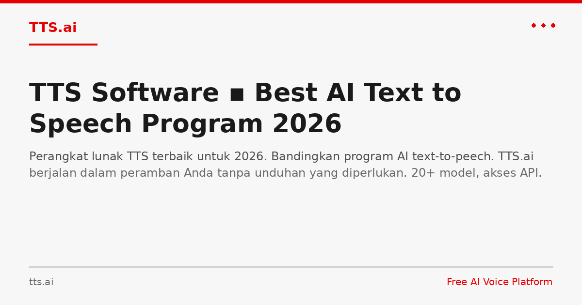 TTS Software Best AI Text to Speech Program 2026 | TTS.ai